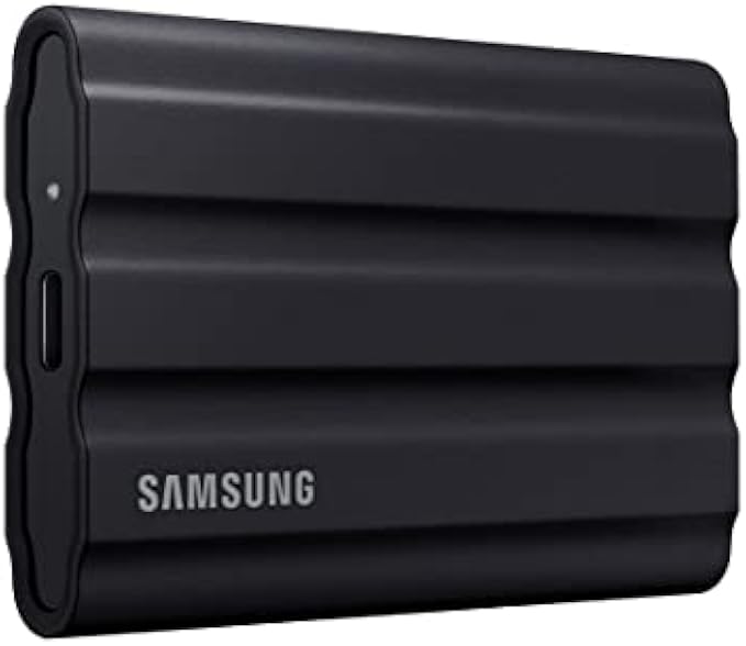 SAMSUNG T7 Shield 4TB, Portable SSD, up-to 1050MB/s, USB 3.2 Gen2, Rugged, IP65 Water & Dust Resistant, for Photographers, Content Creators and Gaming, Extenal Solid State Drive (MU-PE4T0S/AM), Black