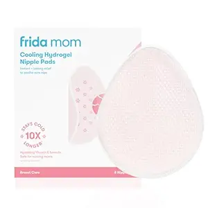 Frida Mom Nursing Pads, Cooling Hydrogel Nipple Pads for Hydration and Soothing Sore Nipples, Breastfeeding Essentials, 8ct