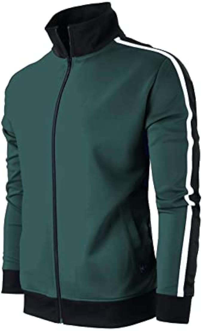 SCREENSHOT Mens Hip Hop Premium Slim Fit Comfort Track Jacket - Athletic Fitness Fashion Urban Lifestyle Streetwear Top