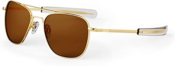 Randolph USA | Gold Classic Aviator Sunglasses for Men or Women 100% UV