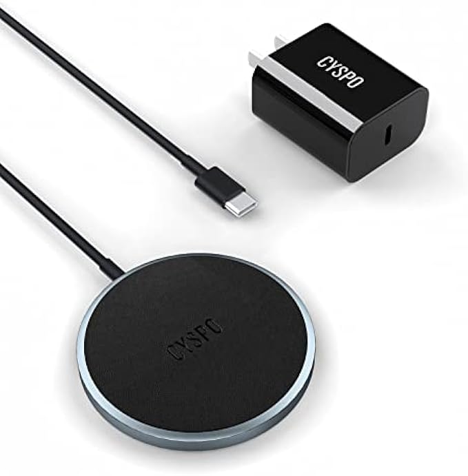 Wireless Charger, 15W Max Fast Mag-Safe Wireless Charging Pad Compatible with iPhone 14/14 pro/14 plus/14 pro max/13/13 pro/13 pro max/12/12 pro/12 pro max/AirPods 3/2/Pro with USB-C 20W PD Adapter