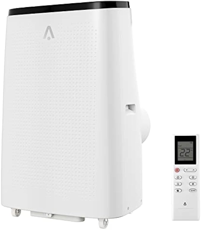 Jojoka Air Conditioner Portables for Room, 14000 BTU Portable AC with Remote Control, 4-in-1 Function, 750 Sq Ft Coverage, 24 Hour Timer & Window Venting Kit, White