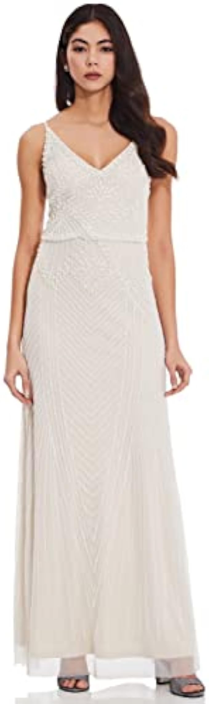 Adrianna Papell Women's Beaded Blouson Gown