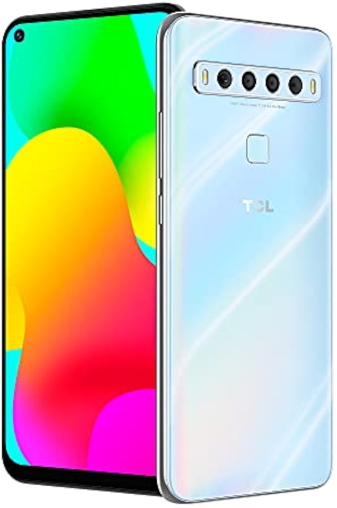 TCL 10L, Unlocked Android Smartphone, 256GB+6GB RAM, 6.53" FHD Cell Phone, 48MP Quad Rear Camera System, 4000mAh Verizon Mobile Phone Large Storage, Arctic White
