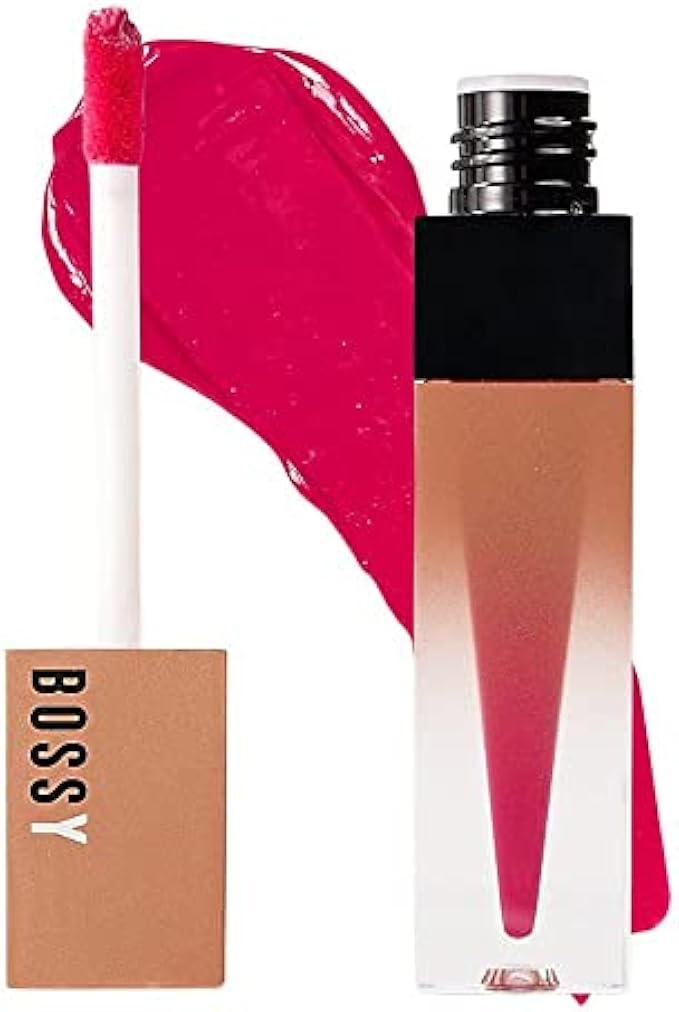 Bossy Cosmetics Long Lasting Liquid Matte Lipstick for Women, Hydrating Lip Stick for Healthy & Full Lips, Vegan Makeup, Paraben, Mineral Oil and Cruelty Free (Bravery - Fuchsia Color)