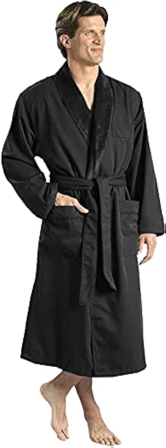 MONARCH Plush Lined Microfiber Bath Robe for Women/Men (Unisex) Luxury Spa, Hotel Robe