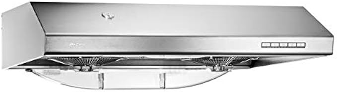 Pacific Kitchen Vent Hood AC30BS – 30 Inch Under Cabinet Range Hood – Filterless Modern Stainless Steel Hood Vent with 900 CFM Suction, Dual Fans, LED Touch Controls and Auto-Clean Function