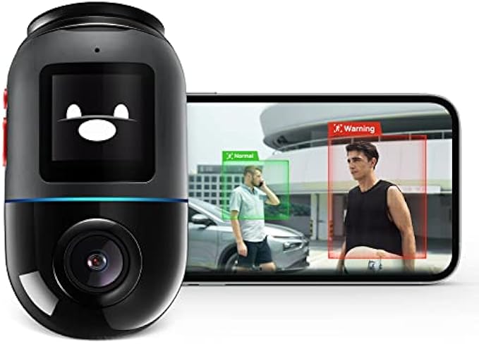 70mai Dash Cam Omni, 360° Rotating, Superior Night Vision,Built-in 128GB eMMC Storage, Time-Lapse Recording, 24H Parking Mode, AI Motion Detection, 1080P Full HD, Built-in GPS, App Control