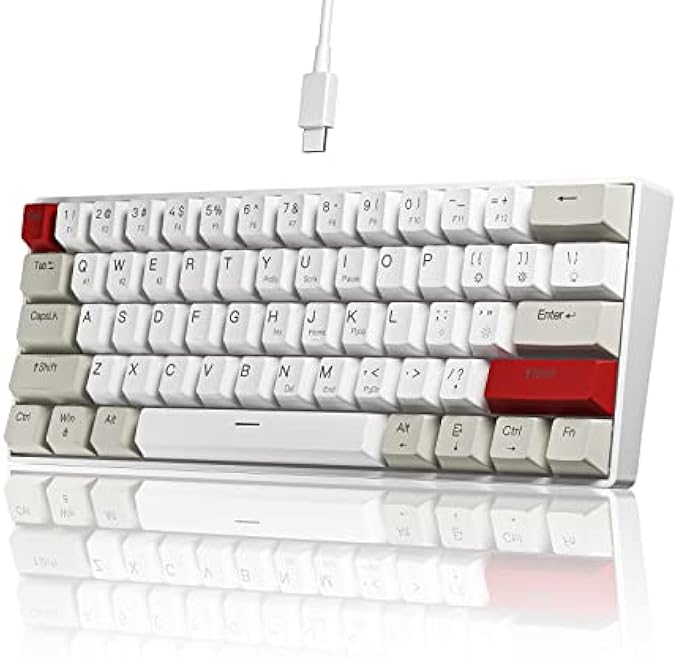 Newmen GM610 60% Percent Keyboard,Wireless Bluetooth/Wired Hot Swappable Mechanical Keyboard with RGB Backlit,Portable Compact Mini Mechanical Gaming Keyboard for Windows/Mac/PC/Laptop(Brown Switch)