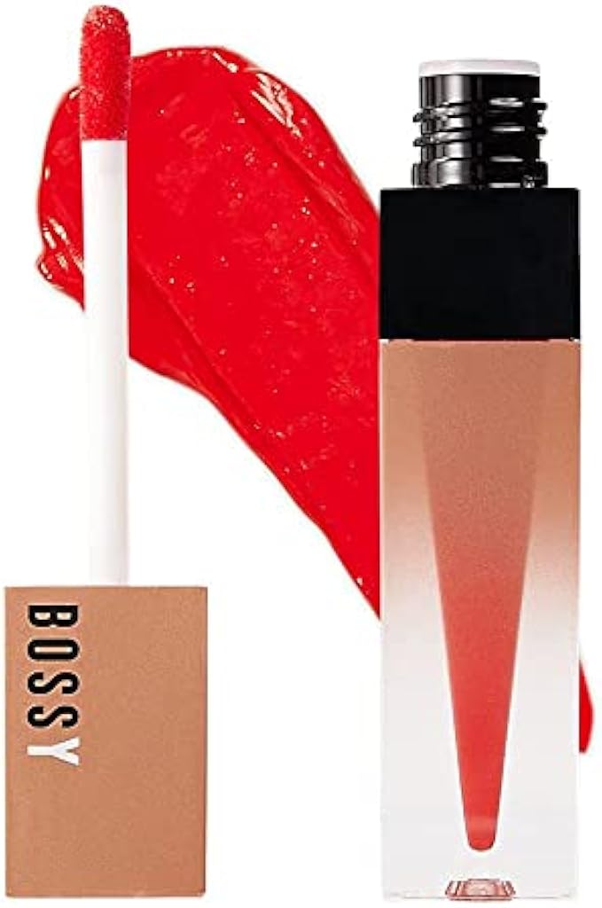 Bossy Cosmetics Liquid Lipstick for Women, Vegan, Hydrating, Long Lasting, Matte Lip Stick for Healthy & Full Lips, Paraben, Mineral Oil and Cruelty Free (Collaborator- Light Peach/Coral Color)