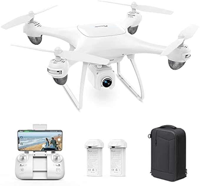 Potensic Upgraded P5 Drone with 2.7K Camera for Adults and Beginners, FPV Quadcopter Helicopter with Gravity Sensor, Trajectory Flight and 3D Flip, Altitude Hold, Headless Mode, 40 Mins Flight Time