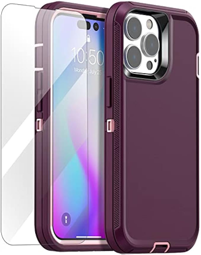 AICase for iPhone 14 Pro Max Case(6.7") with Glass Screen Protector, Heavy Duty Drop Protection Full Body Rugged Shockproof/Dust Proof Military Protective Tough Durable for iPhone 14 Pro Max 6.7"_7