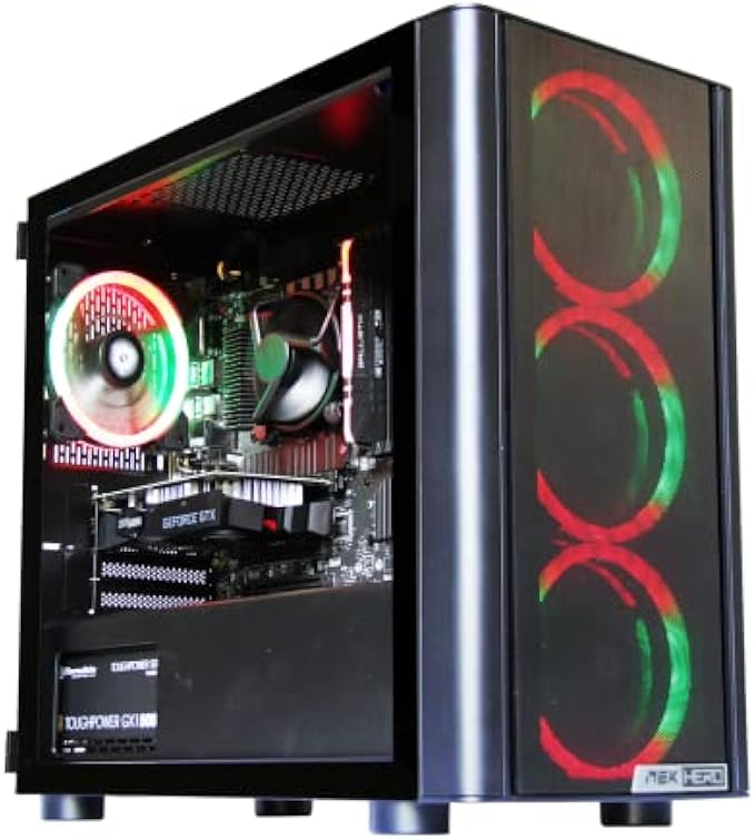 MEK Hero G3 A5536 Gaming Desktop, AMD Ryzen 5 5500, 16GB DDR4-3200, ZOTAC Gaming GeForce RTX 3060 12GB, 500GB M.2 NVMe, Wi-Fi + Bluetooth, GH30608A550000BL-U-W4B