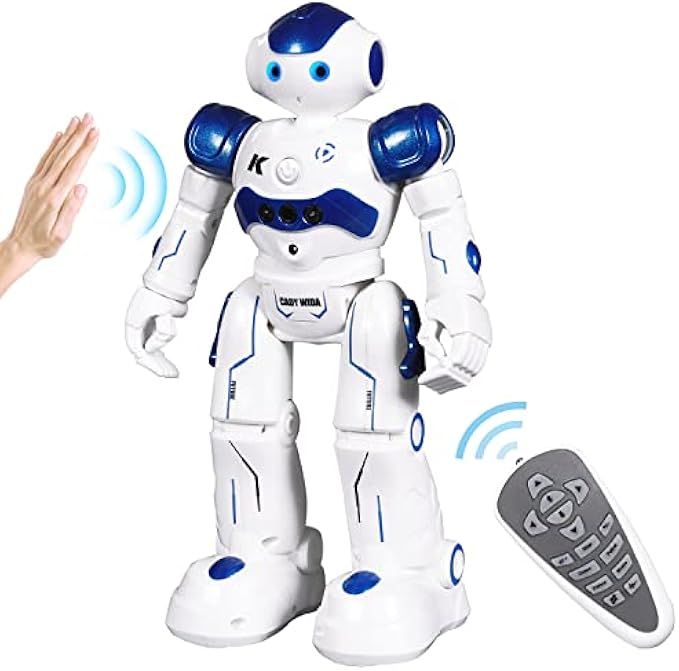 SGILE RC Robot Toy, Gesture Sensing Remote Control Robot for Kids Age 3 4 5 6 7 8 12 Year Old Boys Girls Birthday Gift Present, Blue