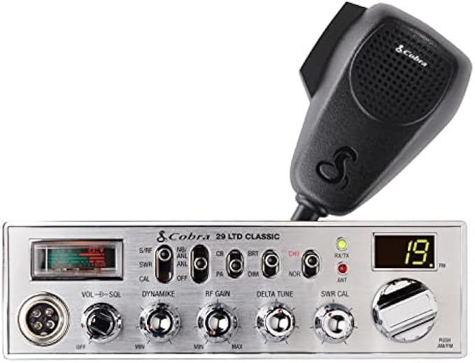 Cobra 29 LTD Professional CB Radio - Easy to Operate Emergency Radio, Instant Channel 9, 4-Watt Output, Full 40 Channels, Adjustable Receiver and SWR Calibration, Dual-Mode AM/FM Access, Black
