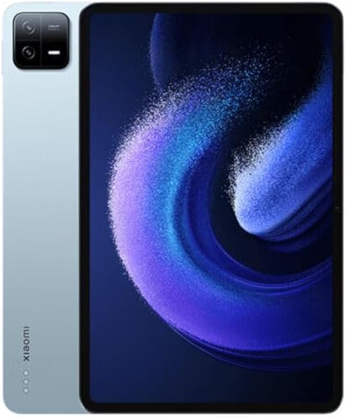 Xiaomi Pad 6 WiFi Version 11 inches 144Hz 8840mAh Bluetooth 5.2 Four Speakers Dolby Atmos 13 Mp Camera + Fast Car 51W Charger Bundle (Mist Blue, 128GB+8GB)