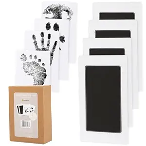 Pearhead 4-Pack Clean-Touch Ink Pad Kit, Mess-Free Inkless Hand and Footprint Kit, Baby Foot Printing Kit, Cat and Dog Paw Print Kit, Suitable for Babies and Pets