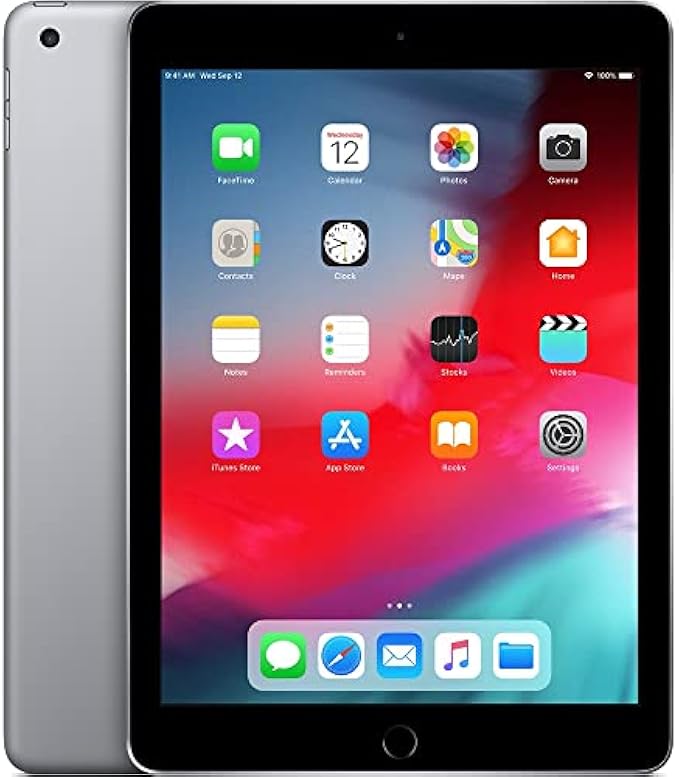 Apple iPad (2018 Model) with Wi-Fi only 32GB Apple 9.7in iPad - Space Gray (Renewed)