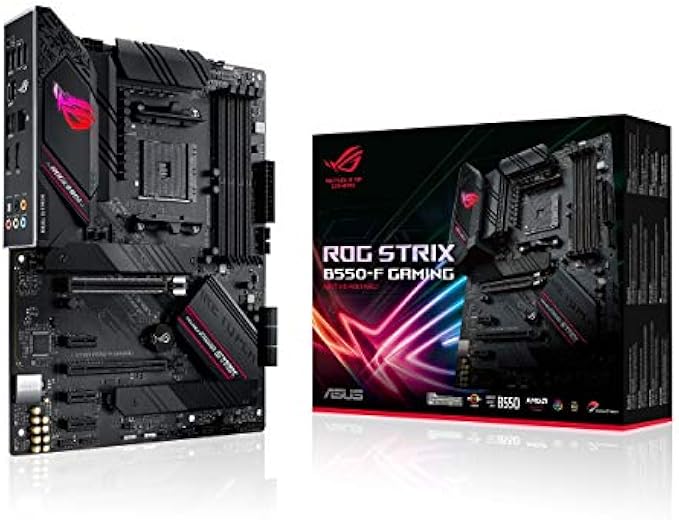 ASUS ROG Strix B550-F Gaming AMD AM4 Zen 3 Ryzen 5000 & 3rd Gen Ryzen ATX Gaming Motherboard (PCIe 4.0, 2.5Gb LAN, BIOS Flashback, HDMI 2.1, Addressable Gen 2 RGB Header and Aura Sync)