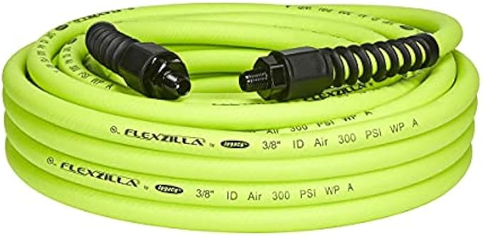 Flexzilla Pro Air Hose, 3/8 in. x 50 ft., Heavy Duty, Lightweight, Hybrid, ZillaGreen - HFZP3850YW2