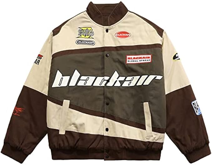 Aelfric Eden Men's Motorcycle Jacket Blackair Moto Varsity Baseball Jacket Women Vintage Coats
