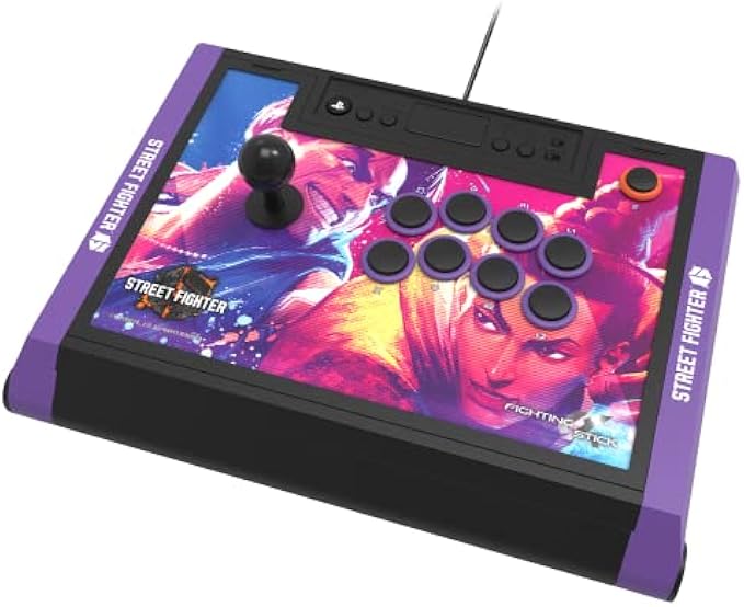 HORI PlayStation 5 Fighting Stick Alpha (Street Fighter 6 Edition) - Tournament Grade Fightstick for PS5, PS4, PC - Officially Licensed by Sony