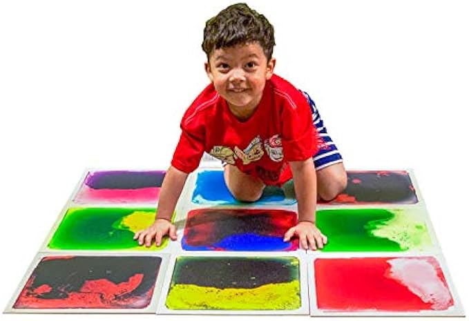 Art3d Liquid Fusion Activity Play Centers for Children, Toddler, Teens, 12" X 12" Pack of 9 Tiles