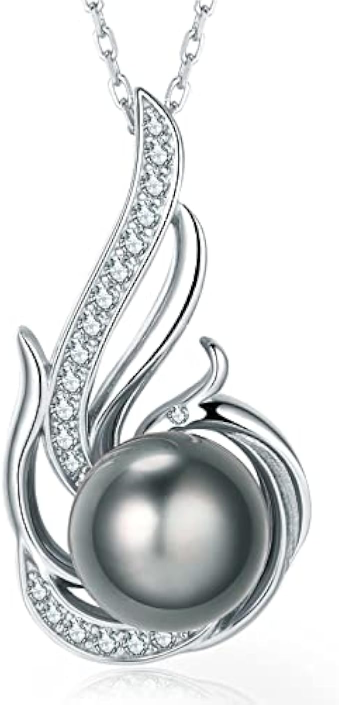 Nonnyl Gifts for Women- Pearl Necklaces Real Pearl Pendant, Christmas Gifts for Wife Mom Girlfriend, Anniversary Valentine's Day Mothers Day Gifts Birthday Fine Jewelry Gifts for Her