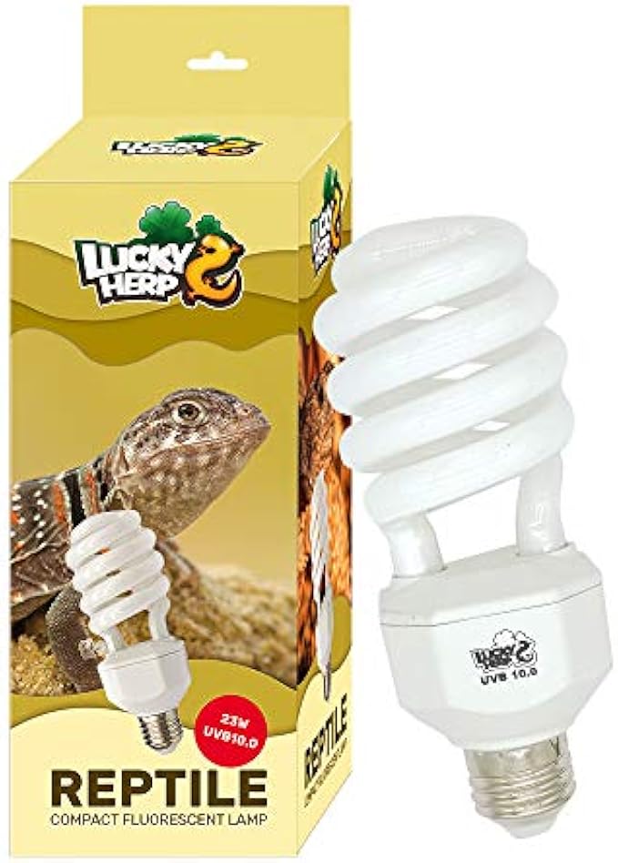 LUCKY HERP UVA UVB Reptile Light 10.0, Desert UVB 150 Compact Fluorescent Lamp 23W