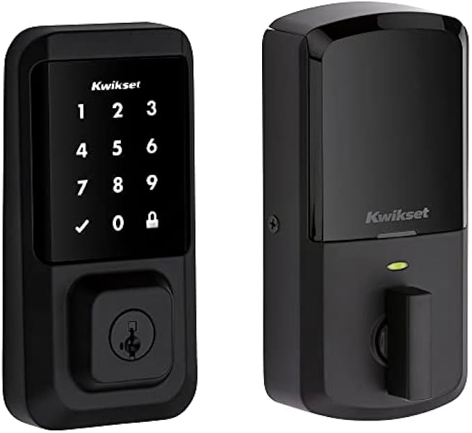 Kwikset Halo Wi-Fi Smart Door Lock, Keyless Entry Electronic Touchscreen Deadbolt With SmartKey Security, No Hub Required App Remote Control, Matte Black