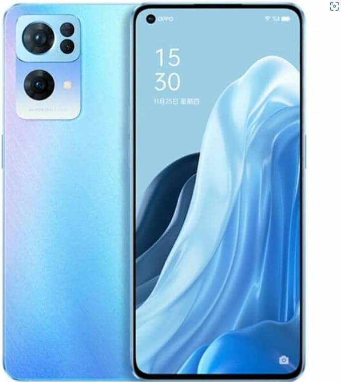 Oppo Reno 7 Pro 5G Dual 256GB 12GB RAM Factory Unlocked (GSM Only | No CDMA - not Compatible with Verizon/Sprint) Global Version - Startrails Blue