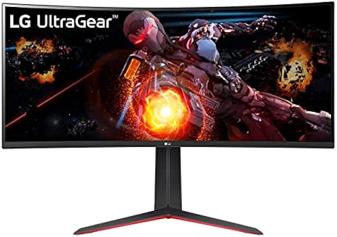 LG UltraGear QHD 34-Inch Curved Gaming Monitor 34GP63A-B, VA with HDR 10 Compatibility and AMD FreeSync Premium, 160Hz, Black