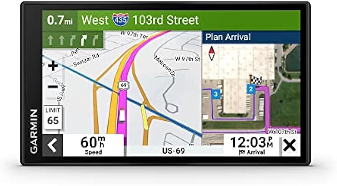 Garmin dēzl™ OTR610, Large, Easy-to-Read 6” GPS Truck Navigator, Custom Truck Routing, High-Resolution Birdseye Satellite Imagery, Directory of Truck & Trailer Services