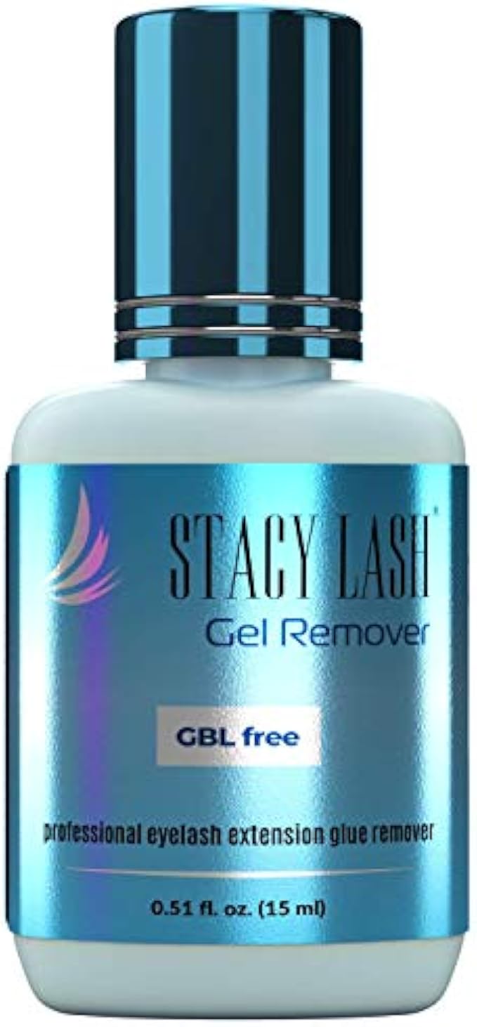 Gel Remover for Eyelash Extension Glue Stacy Lash (0.51 fl.oz / 15 ml) / GBL Free/Fast Lash Adhesive Dissolution time - 60 Seconds/Aquamarine Color and Pleasant Smell/Professional Supplies