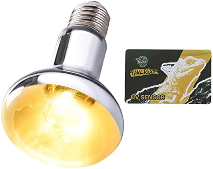 YauldSun 125w UVB UVA Reptile Basking Heat Light Bulbs UV Sun Lamp for Bearded Dragon Lizard Tortoise Turtle Amphibian