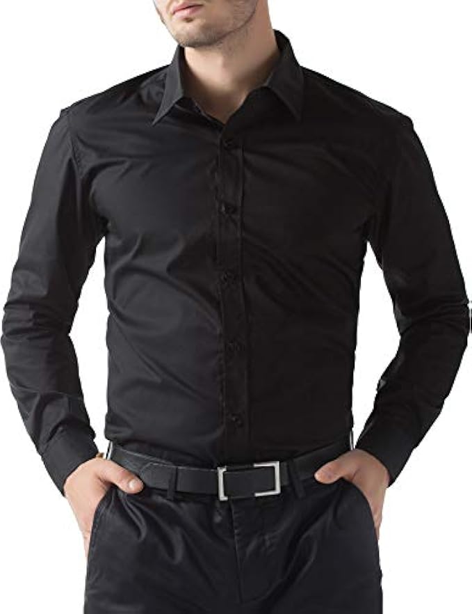 Paul Jones Men's Long Sleeves Button Down Dress Shirts