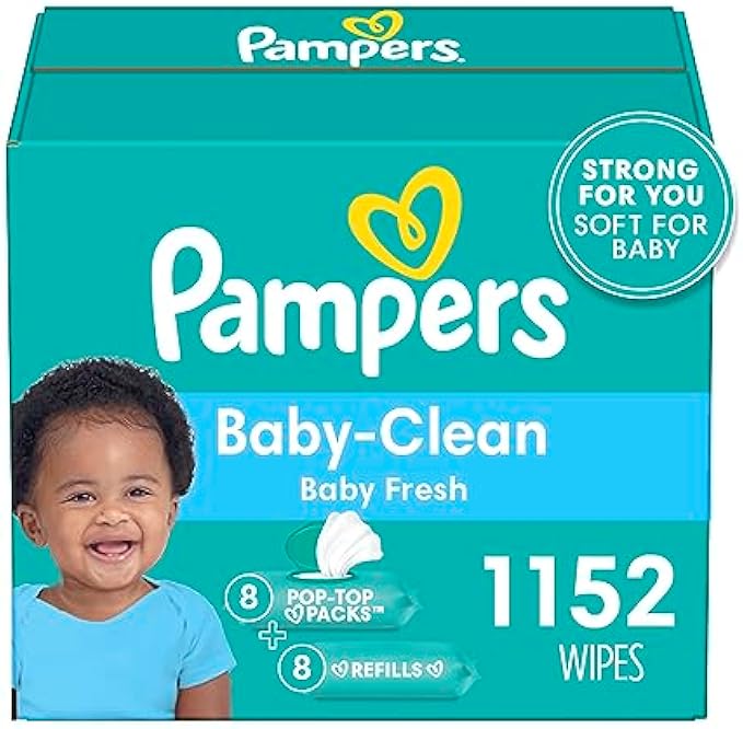 Pampers Baby Fresh Scented Baby Wipes Combo, 72 Count (Pack of 16)