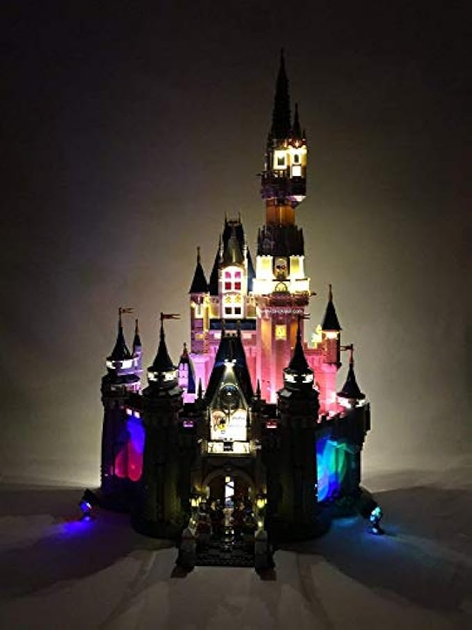 Deluxe LED Lighting Kit Fits Your Lego Disney Castle 71040 - (Lego Set is NOT Included!!!!!! Read: no Lego Brick Set Included)