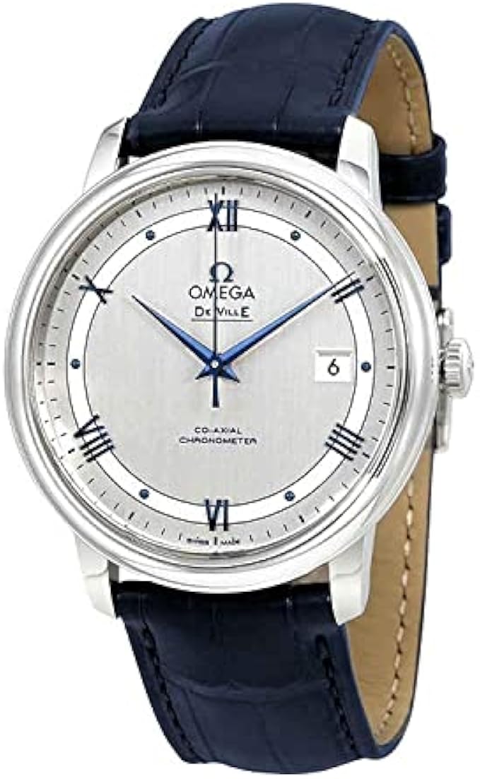 Omega De Ville Automatic Co-Axial Chronometer Blue Leather Strap 424.13.40.20.02.003