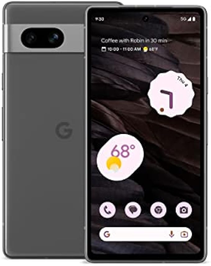 Google Pixel 7a - Unlocked Android Cell Phone - Smartphone with Wide Angle Lens and 24-Hour Battery - 128 GB – Charcoal