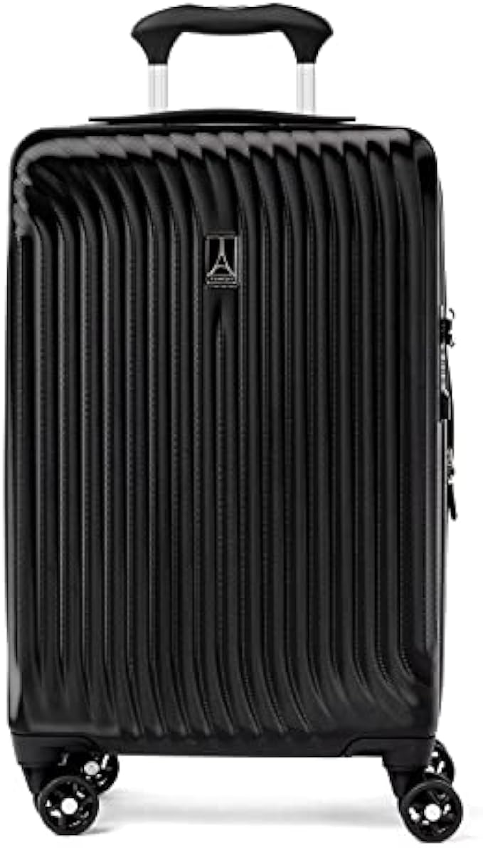 Travelpro Maxlite Air Hardside Expandable Luggage, 8 Spinner Wheels, Lightweight Hard Shell Polycarbonate, Black, Carry-On 21-Inch