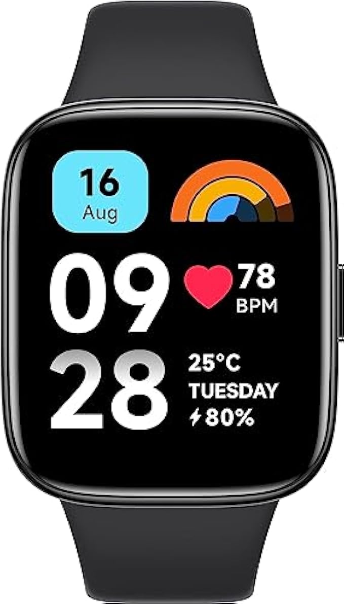 Xiaomi Redmi Watch 3 Active Smart Watch Fitness Tracker with 100 Sport Modes, Blood Oxygen Heart Rate Sleep Monitor, Bluetooth Phone Call Watch for iPhone Android, Black