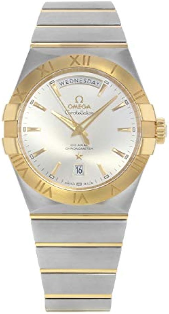 Omega Constellation Co-Axial Day-Date 38mm Yellow Gold on Steel Men's Watch 123.20.38.22.02.002