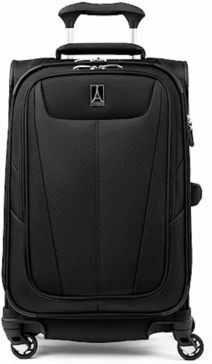 Travelpro Maxlite 5 Softside Expandable Luggage with 4 Spinner Wheels, Lightweight Suitcase, Men and Women, Black, Carry-On 21-Inch
