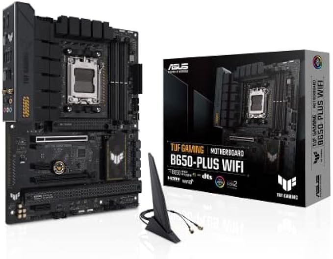 ASUS TUF Gaming B650-PLUS WiFi Socket AM5 (LGA 1718) Ryzen 7000 ATX Gaming Motherboard(14 Power Stages, PCIe® 5.0 M.2 Support, DDR5 Memory, 2.5 Gb Ethernet, WiFi 6, USB4® Support and Aura Sync)