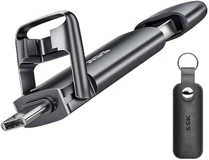 SSK 1TB USB Drive, External SSD USB Super Fast 550MB/s 2-in-1 Dual Drive USB Type C+ USB A 3.2 Gen2 Solid State Thumb Drive SSD Stick for iPhone 15/PS4/PS5/Android Phone/Tablet/Windows/Mac