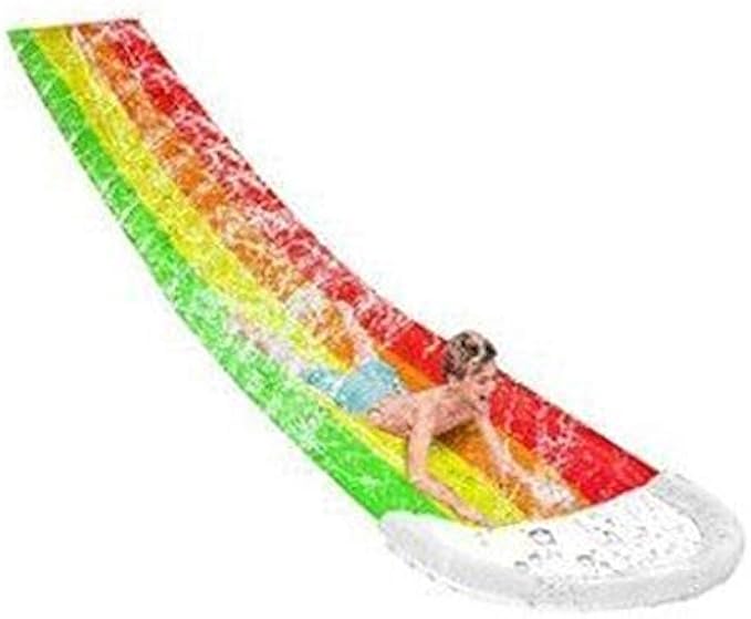 HTLLT Pools Swimming Paddling PVC Waterslide Parent-Child Children's Outdoor Lawn Water Spray Waterslide Production Process is Excellent