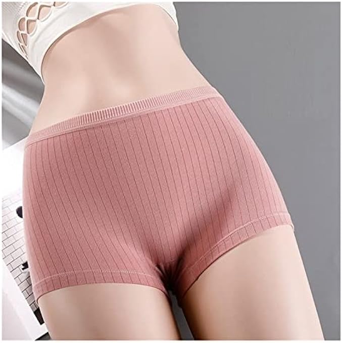LSDJGDDE Women Underwear Cotton Panties Panties Comfortable Panties Breathable Shorts Intimates Mid Waist Briefs (Color : E, Size : M Code)