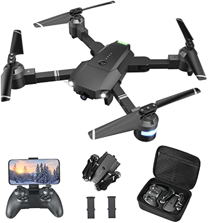 Drone with Camera for Adults, ATTOP 1080P Live Video 120° Wide Angle APP-Controlled Camera Drone for Kids 8-12, Beginner Friendly with 1 Key Fly/Land/Return, Remote/Voice/Gesture/Gravity Control, FPV
