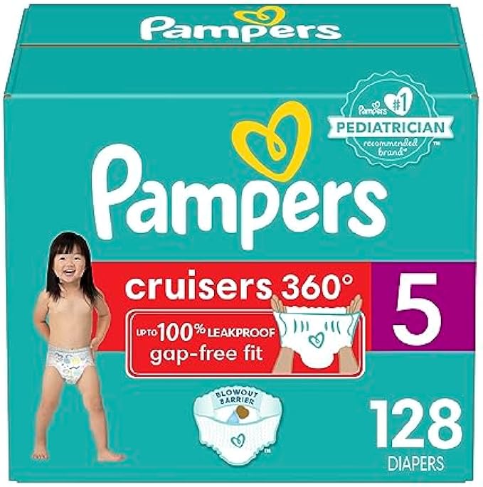 Pampers Cruisers 360 Diapers Size 5, 128 count - Disposable Diapers